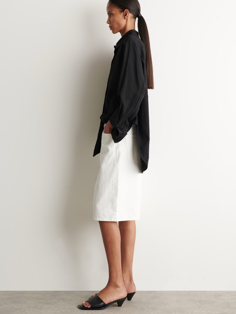NWT (size 6) COS LONGLINE LINEN SHIRT - Picture 3 of 9